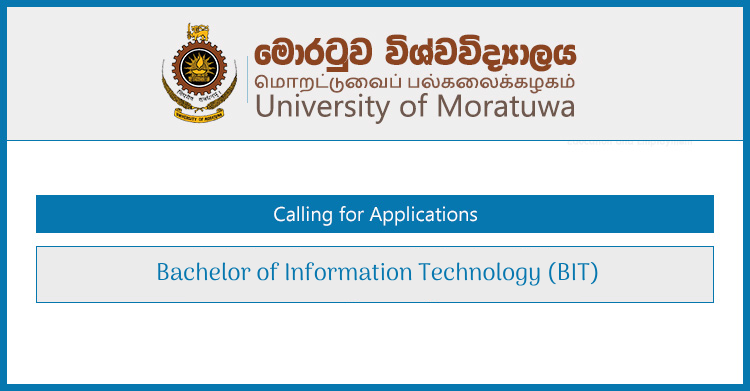 University of Moratuwa BIT External Degree Programme 2025 – Apply Now for Bachelor of Information Technology