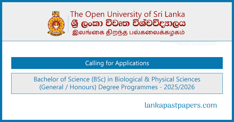BSc in Biological and Physical Sciences Degree 2025 - Open University